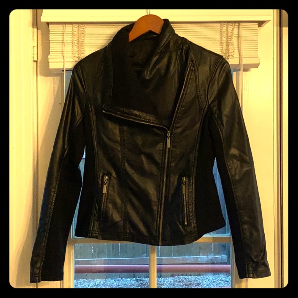 Massimo Black Faux Leather Jacket